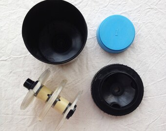 Tank for the photo film processing. For film development. For 24mm photo film