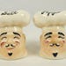 Vintage Japan Chef Heads Men Mustache Culinary Cooks White Hat Grinning Salt and Pepper Shakers Kitchen Decor Dining Decor Fathers Day