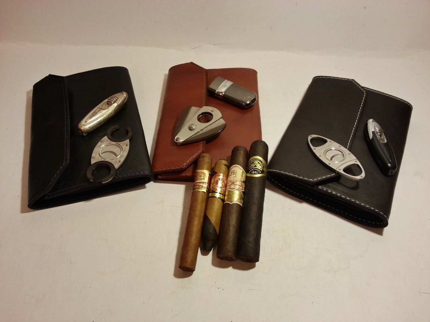 Leather Cigar accessories case