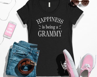 Grammy shirt | Grammy gifts | happiness is being a grammy shirt | pregnancy announcement | grandma t shirt | grandma to be women's shirts