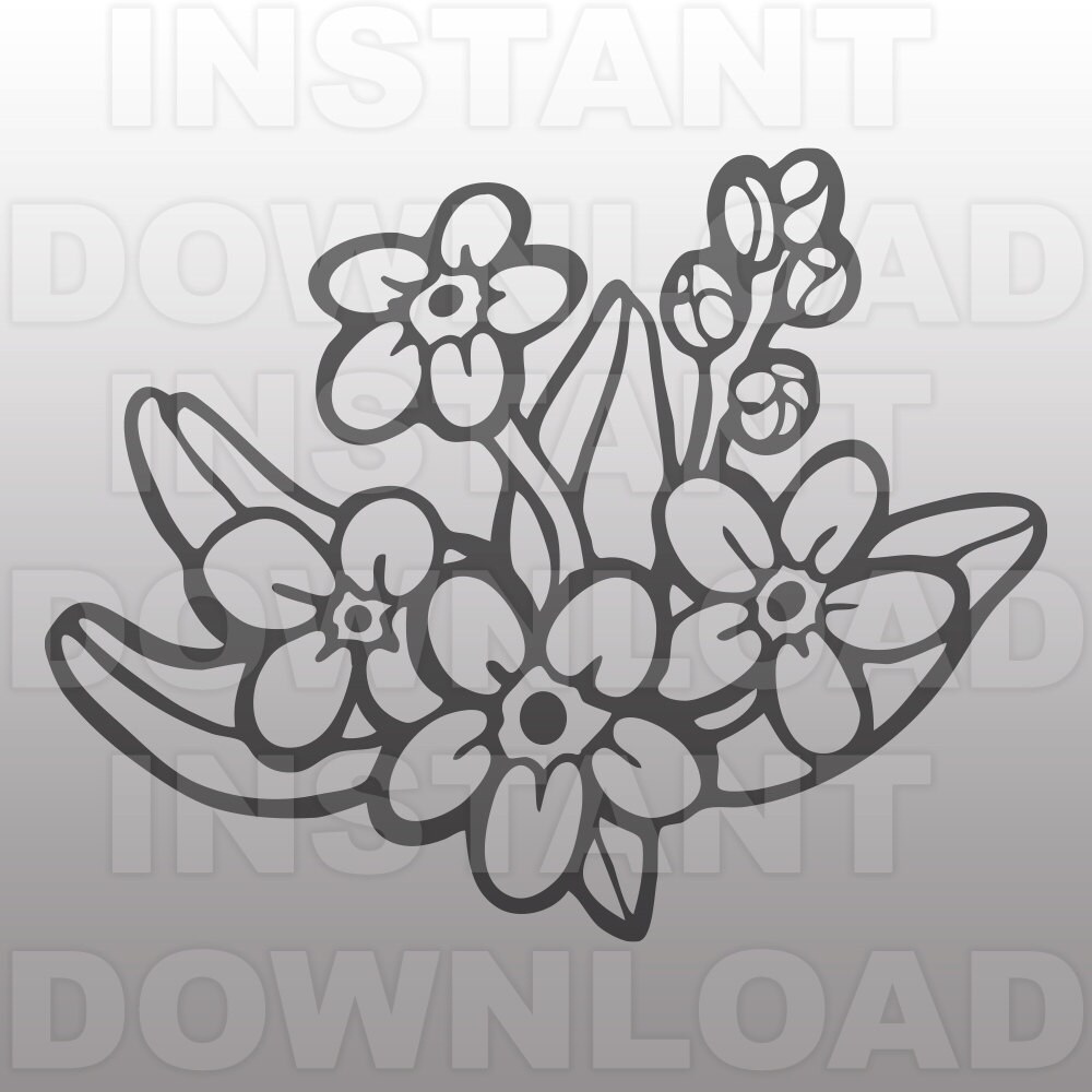 Forget Me Not Flower Gardening SVG File For Commercial