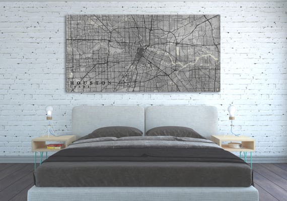 HOUSTON TX Canvas Print Houston Texas Tx Vintage map City HOUSTON TX Canvas Print Houston Texas Tx Vintage map City