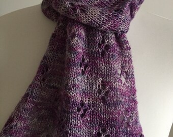 KNITTING PATTERN Lace Scarf Simple Knit Pattern Infinity Scarf