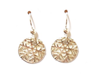 Sterling snowflake earrings, winter jewelry, Christmas gifts, holiday accessories