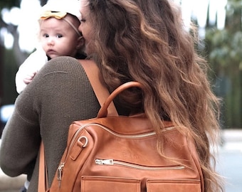 Store Sale EllaDane Multifunctional Vegan/Faux Leather Backpack Diaper Bag- With Stroller Straps and Insulated Bottle Holder