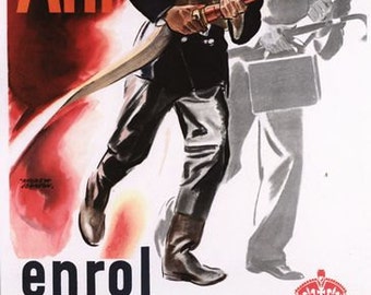 Vintage World War Two ARP Air Raid Warden Poster A3/A2/A1 Print