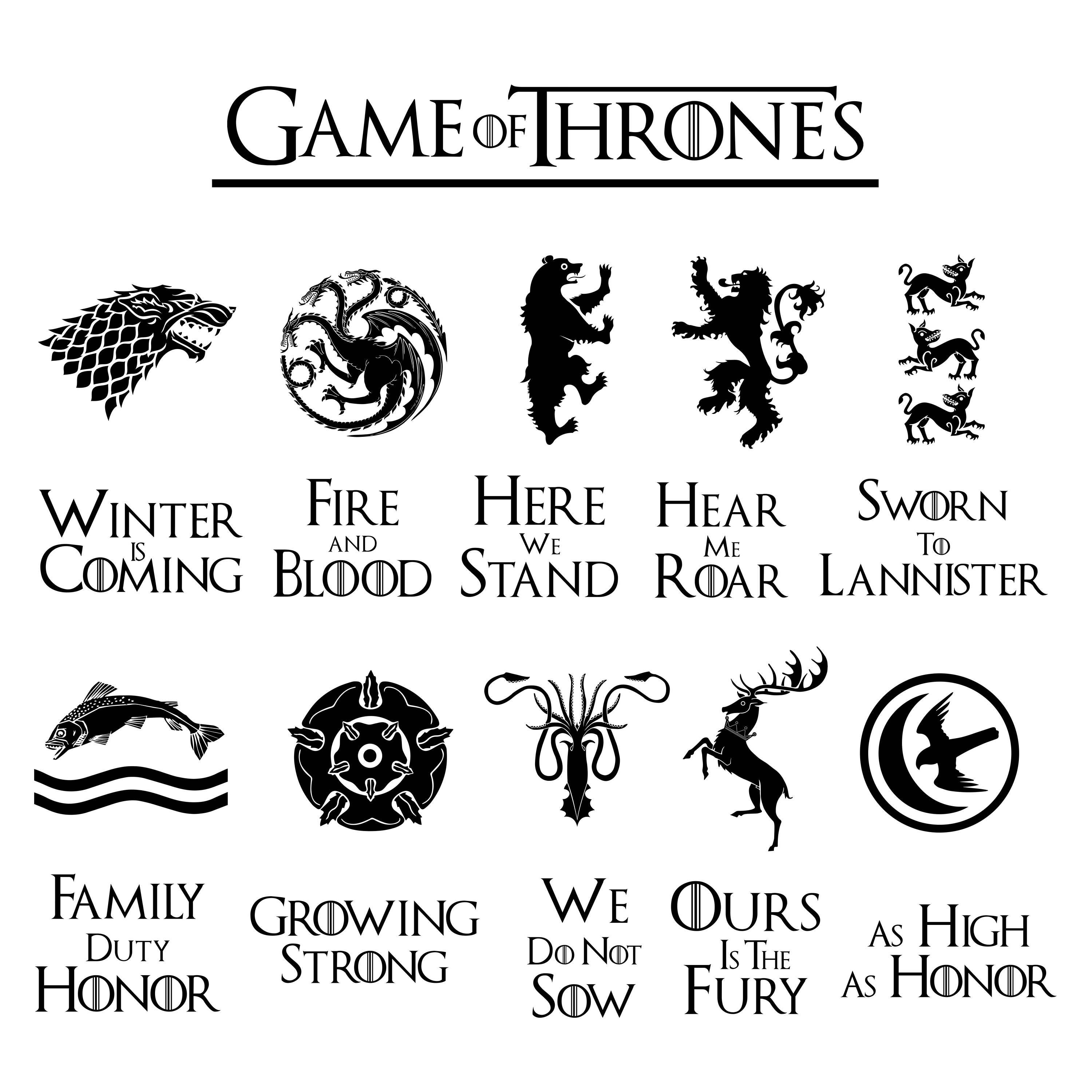 Game Thrones Logos