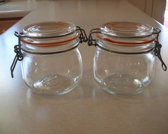 Vintage Le Parfait Super Glass French Canning Jars Made in France