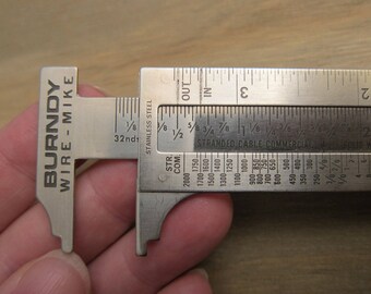 Vintage Executive Pocket Caliper with Advertising for Burndy Wire, Great Gift....