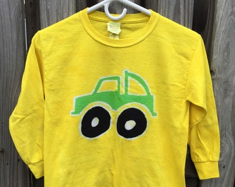Kids Truck Shirt, Kids Monster Truck Shirt, Green Monster Truck Shirt, Boys Truck Shirt, Yellow Truck Shirt, Girls Truck Shirt (Youth S)