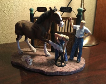 Handmade Clysedale Horse Sculpture