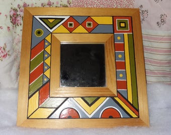 small mirror decorative geometric pattern