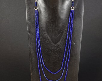 Necklace lapis lazuli and Emerald