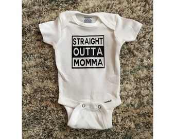 Straight Outta Momma,SVG,Cut File,Cricut,Silhouette,Onesie,Baby Shower Gift,Newborn,Mom Gift,Kid Shirt
