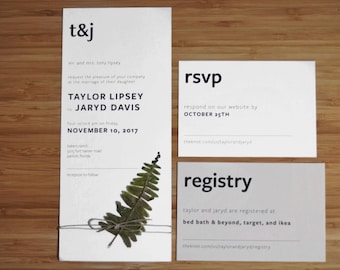 Modern Wedding Invitation Package