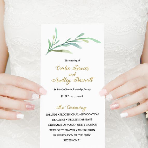 z fold wedding programs