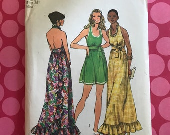 Vintage 1978 simplicity 5683 misses back wrap and tie dress size 14