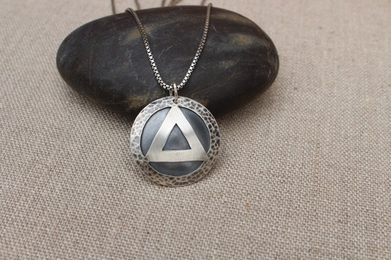 AA Unity Symbol Pendant Sterling silver AA necklace Unity