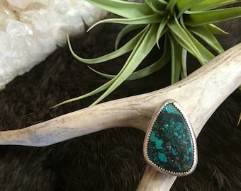 Freaky Little Turquoise Ring in Sterling Silver
