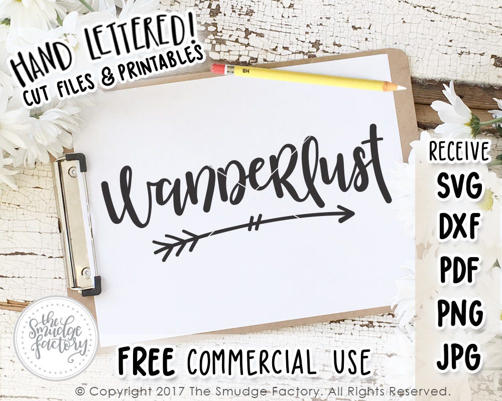 Download Wanderlust SVG Cut File Travel SVG Silhouette Cricut