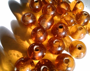 24 Peking Glass Beads Vintage