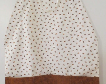 Brown/Cream Square "Towel" Apron