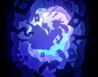 Alice in wonderland - Paper Cutting Light Box Template files