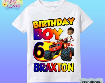 Blaze and the monster machines shirt/ blaze and monster machines birthday shirt/ birthday boy shirt/ blaze birthday shirt /153