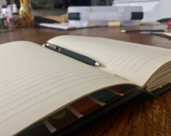 Leather hardcover lined journal