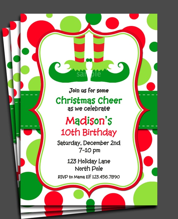 items similar to christmas elf invitation printable or christmas invitation template