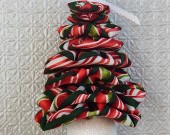 Christmas Candy Peppermint Stripe Yo Yo Ornament