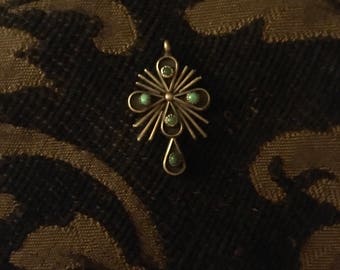 Vintage Zuni Double-sided Cross