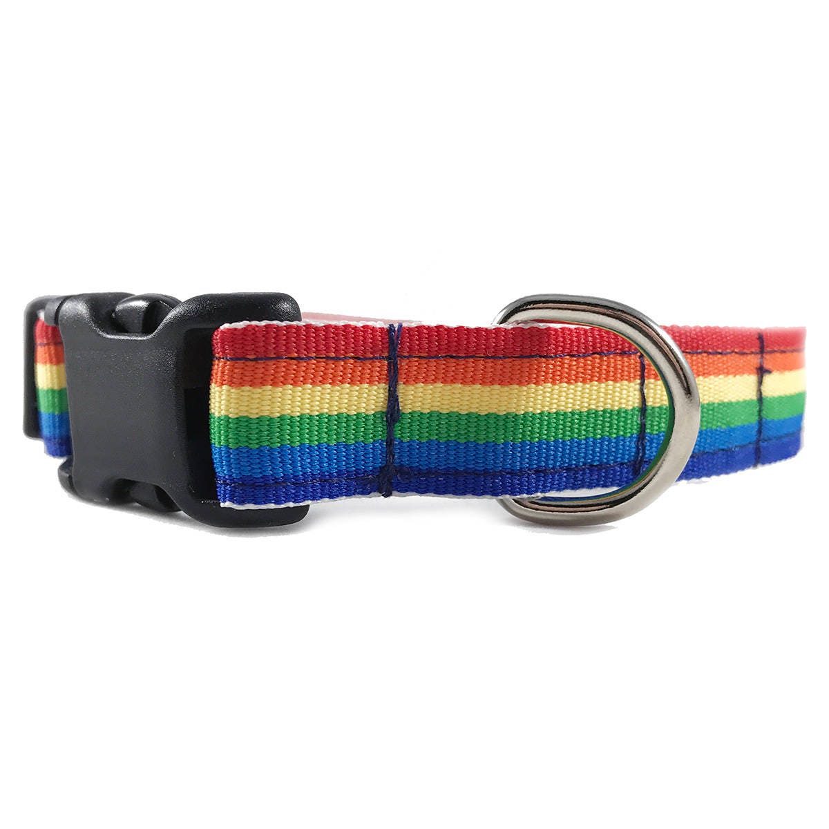 Gay Dog Collar Rainbow Puppy Collar Medium Dog Collar