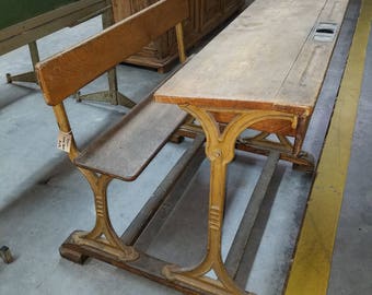 Antique French school desk