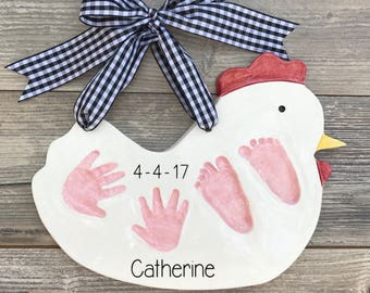 Ceramic Baby Handprints - Handprint Kit - Handprint Mold - Baby Footprint - Ceramic Handprint Kit - Newborn Baby Mold - Childs Keepsake -