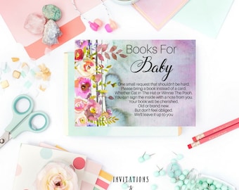 printable card free book instead of insert Book Insert Country a Floral a Bring Instead Card Please of