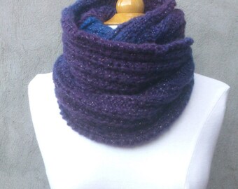 KNITTING PATTERN Ribbed infinity cowl, beginners knitting, knitting for beginners, easy knitting pattern, beginner knitting pattern