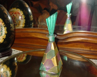 Vintage Perfume Bottle~Hand Painted in Italy