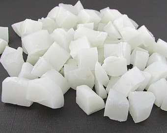 White Beeswax Blend Wax Chunks, Recycled Candles, 16oz Unscented Wax