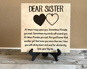 items similar to sister plaque on etsy