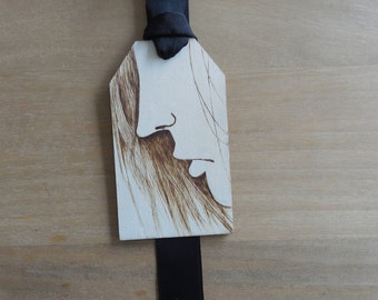 Wooden pendant-Pendant for trunk-trunk pendant-pendant pirografato-Pendant