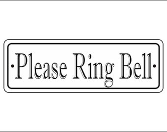 Please Ring The Bell Brass Door Sign. Traditional Style Home