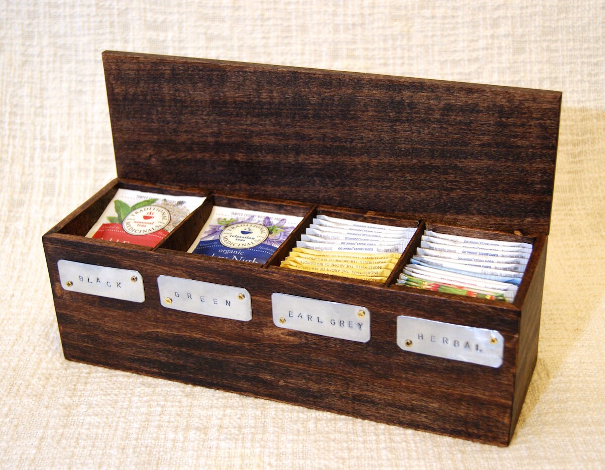 Tea Box Chest Wooden Storage Bag Zoom
