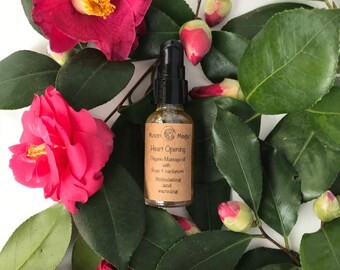 Heart opening massage oil, organic, vegan