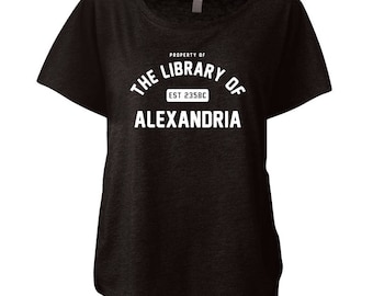 Property of The Library of Alexandria - Women's Flowy Triblend Vintage Dolman