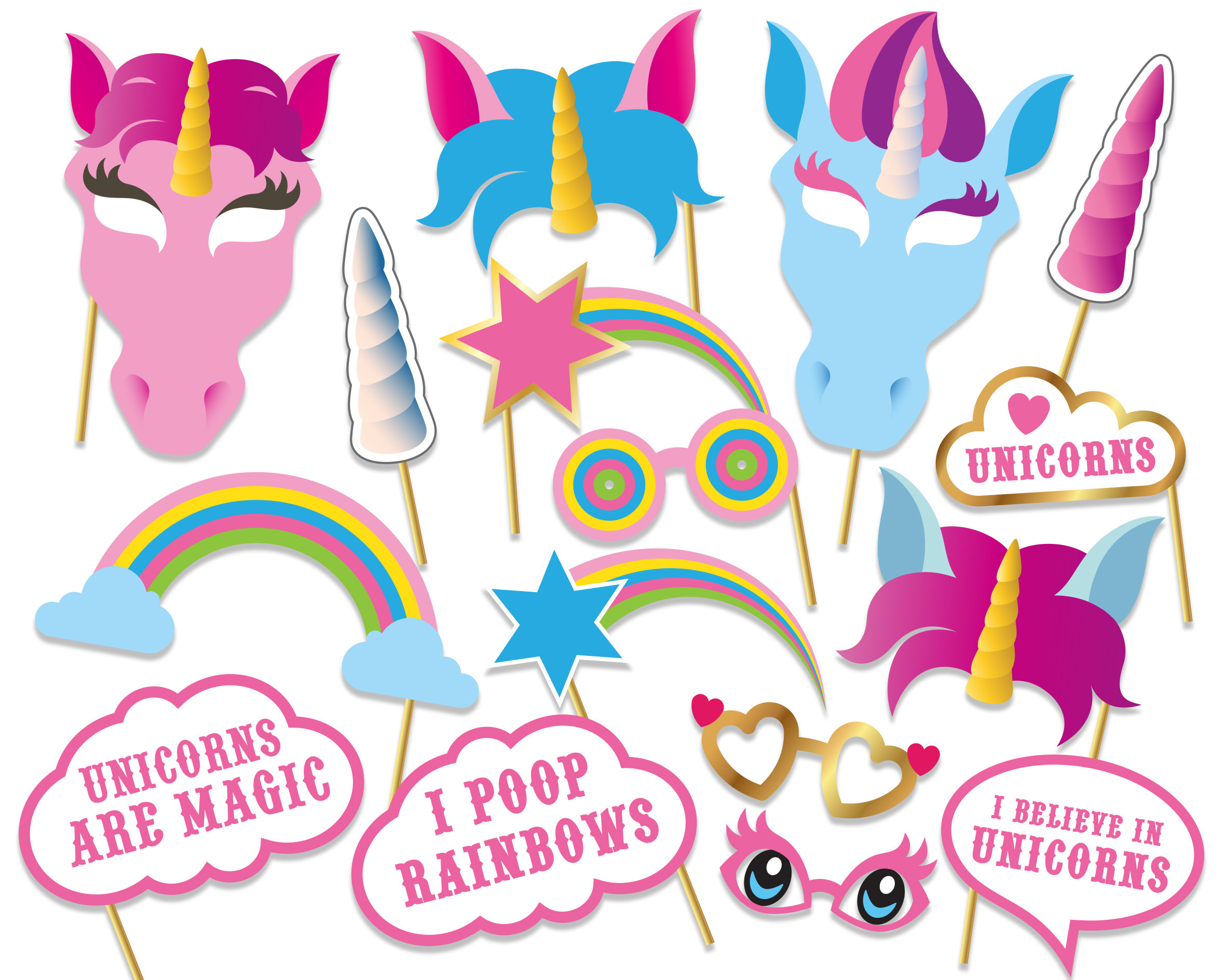 unicorn props unicorn photo props unicorn photo booth props