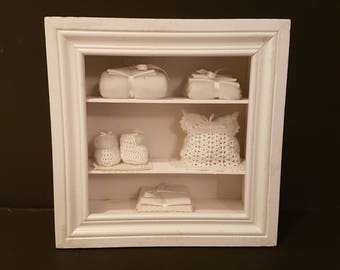 Stunning diorama or Shadowbox in wooden frame