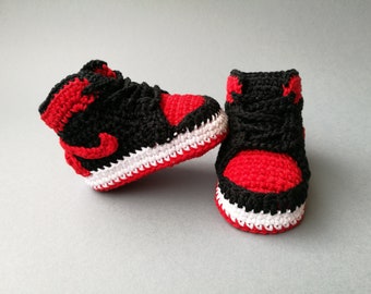 Crochet Pattern baby Nike Air Jordan, newborn shoes