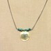 Mother of Pearl Tree of Life Pendant with Turquoise Chips