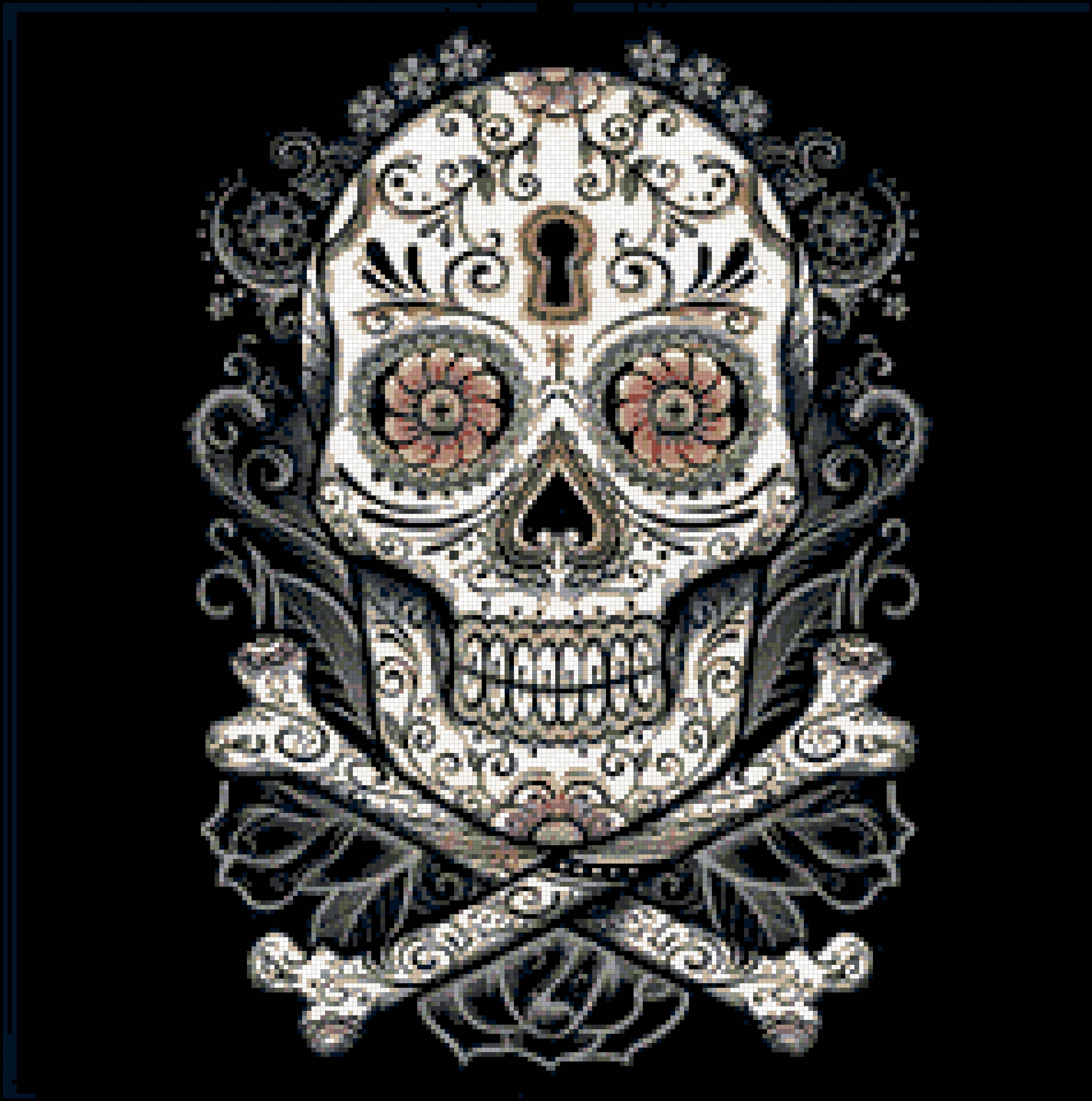 dark-sugar-skull-cross-stitch-printable-needlework-pattern